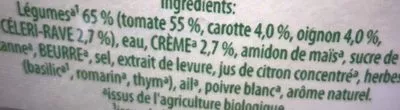 Lista de ingredientes del producto  Knorr 