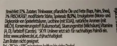 List of product ingredients Lätta Mit Skyr, Mit Skyr Lätta,  Unilever 