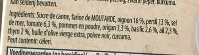Lista de ingredientes del producto Salade mix Knorr 