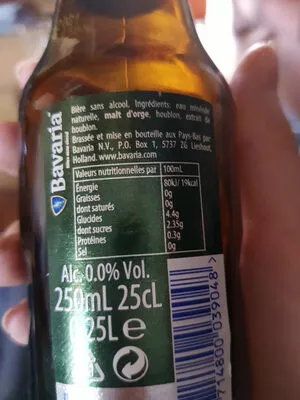 List of product ingredients IPA Bavaria 25 cl