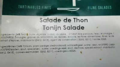 Liste des ingrédients du produit Salade de thon  
