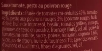 List of product ingredients Sacrément bon Heinz 490g, 460ml