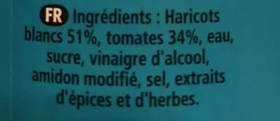 Liste des ingrédients du produit Tomato beans Heinz 415g