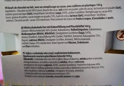 List of product ingredients 4 Œuf en chocolat  
