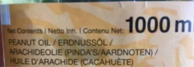Lista de ingredientes del producto Peanut Oil Heuschen & Schrouff 1000 ml
