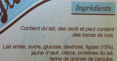 Lista de ingredientes del producto Glace figue Le Gapençais 500 ml, 450 g