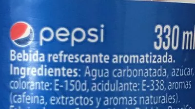 Lista de ingredientes del producto PEPSI Pepsi 330 ml