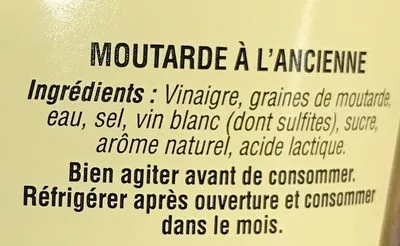 List of product ingredients Moutarde à l'ancienne préparée Maille 250 ml