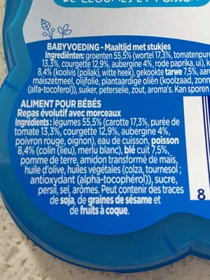 List of product ingredients Babychef Hero baby 230g