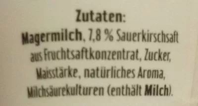 List of product ingredients Skyr Kirsche Arla 250 ml
