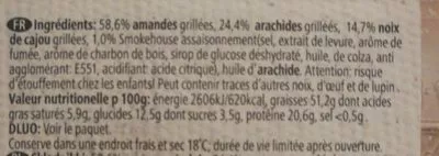 List of product ingredients Melange de noix au gout fumé Nappa's 
