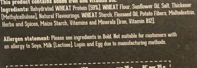 List of product ingredients Veggie Fish Gujons Vivera 216g