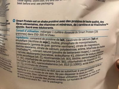 Liste des ingrédients du produit Smart protein Body&fit 