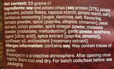 Liste des ingrédients du produit Smart Protein Chips Barbecue Body&Fit 