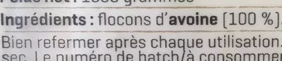 List of product ingredients Flocons d'avoine gros  