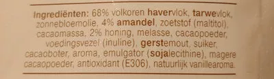 List of product ingredients geroosterde muesli chocolade amandel ah 325g