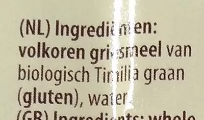 List of product ingredients Spaghetti di timilia La Bio Idea 500 g