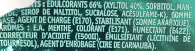 Liste des ingrédients du produit White greenmint chewing gum Kruidvat 