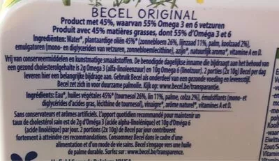 Lista de ingredientes del producto Becel Becel 285 g