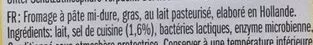 Liste des ingrédients du produit Leerdammer ® Original (27,5% MG) - 14 tranches - 350 g Leerdammer, Bel 350 g (14 tranches)