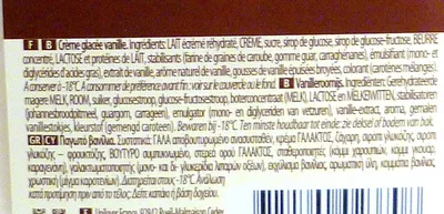 Liste des ingrédients du produit Crème de Vanille Carte d'Or 500 g (1 l)