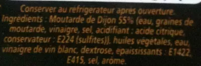 Lista de ingredientes del producto Maille - Mi Forte Maille 210 g