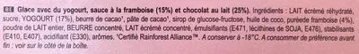 Lista de ingredientes del producto Yoghurt & Raspberry Magnum 344g (4x86g=4x110ml=440ml)