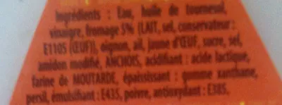 List of product ingredients Sauce Crudités Caesar 33% MG Amora 235 ml