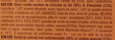 List of product ingredients Mini Almond Magnum, Miko, Unilever 300 g / 360 ml