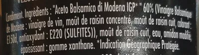 Lista de ingredientes del producto Velours de vinaigre balsamique de Modène Maille 25 cl