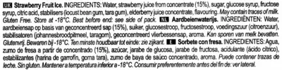 List of product ingredients Helado de hielo Fresa Calippo 525 ml (5 x 105 ml)