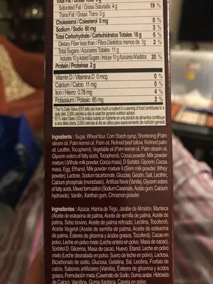 Liste des ingrédients du produit Choco pie cacao  