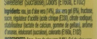 List of product ingredients Farmer's aloe vera - Pineapple OKF 