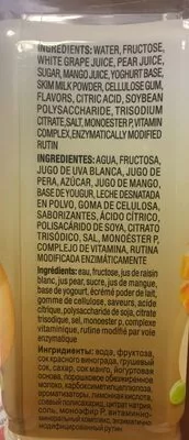 List of product ingredients smoothie  