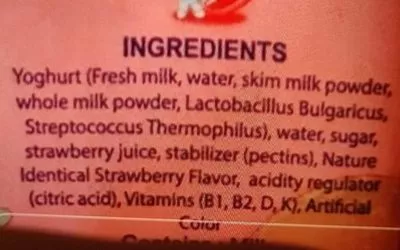 List of product ingredients Dutch Mill Drinking Yoghurt Uht Milk Strawberry 180ML. Pack Dutch Mill, ดัชมิลล์ 180 ml