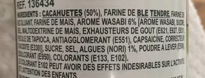Liste des ingrédients du produit Peanuts Nori Wasabi Flavour Coated Koh kae, Koh-Kae 240 g