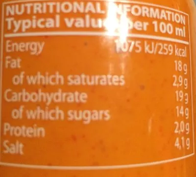 Liste des ingrédients du produit Srircha Mayoo Sauce Exotic Food PCL 455ml