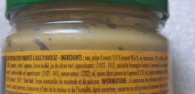 List of product ingredients GUACAMOLE  