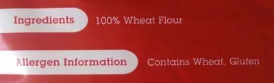 List of product ingredients Plain Flour Redmart 1 kg