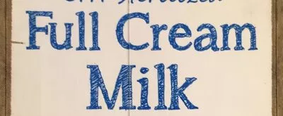 List of product ingredients Full cream Milk MyFarm 1 L