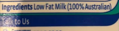 Lista de ingredientes del producto Low Fat Milk Farmhouse 1 l