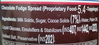 Liste des ingrédients du produit Fun Foods Chocolate Spread Fudge Dr. Oetker Funfoods,  Dr.Oetker,  Funfoods 350 g