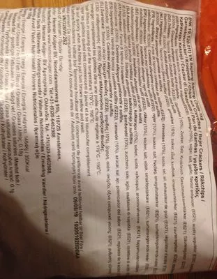List of product ingredients Chips de crevette Sa Giang Sa Giang 1 kg