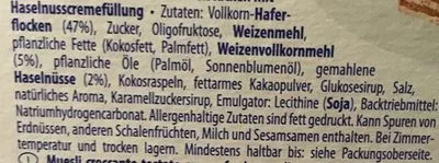 List of product ingredients Knusper Müsli Manner 500 g ℮