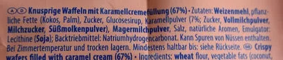 Lista de ingredientes del producto Manner Zarties Salty Caramel Manner 200g