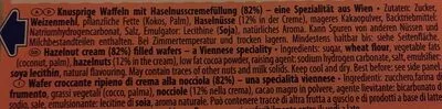 Liste des ingrédients du produit Original Neapolitaner Manner 75 g