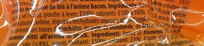 Liste des ingrédients du produit Bacon Snack Snackline 125 g