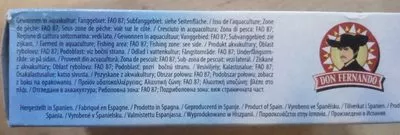 Lista de ingredientes del producto Moule à l'escabèche Don Fernando 