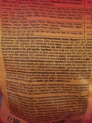List of product ingredients Paprika Mix Snack Im 100g Beutel Von Snackline Snackline 