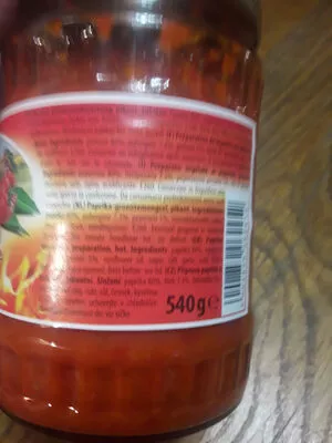 Liste des ingrédients du produit Ajvar Hot Jvanka 540 g